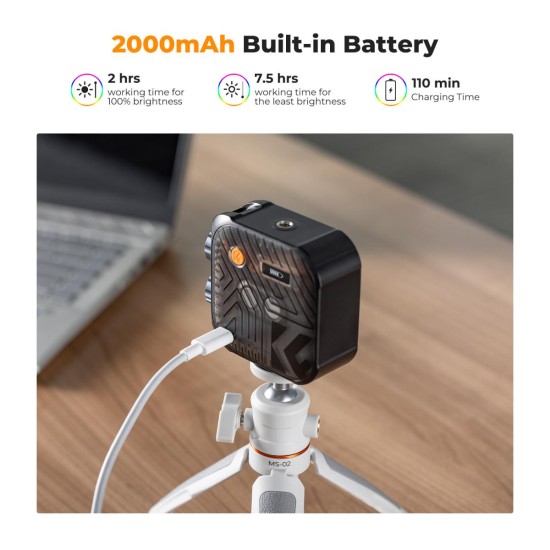 K&F Concept RGB Video Light, 360° Full Color Portable Photography Light K&F Concept RGB Video Light, 360° Full Color Portable Photography Light